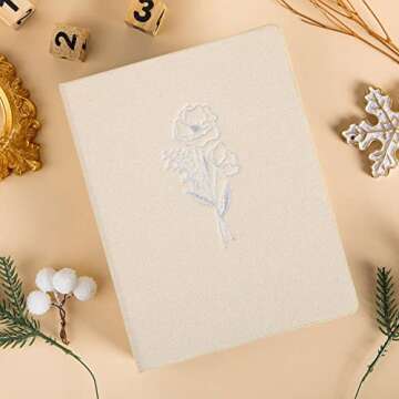 Lanpn Photo Album 4x6 50 Pictures 2 Packs, Small Mini Capacity Linen Photo Book Sets, Each Pack Holds 100 Top Loader Vertical Only Picture for Kids Boy Girls Beige