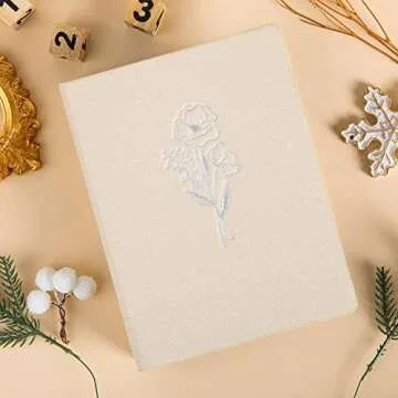 Lanpn Photo Album 4x6 50 Pictures 2 Packs, Small Mini Capacity Linen Photo Book Sets, Each Pack Holds 100 Top Loader Vertical Only Picture for Kids Boy Girls Beige