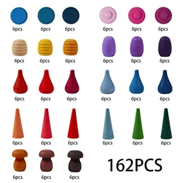 MIKNEKE 81-piece Wooden Sensory Bin Filler Toys