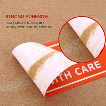 Methdic Fragile Stickers - 1"x 3" Strong Adhesive Fragile Labels 1 Roll/1000 Labels(Handle with Care,Fragile) Stickers for Shipping and Moving