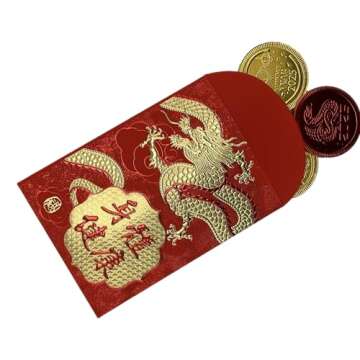 Foiled Again! 2025 Lunar New Year Chocolate Coins - Year of the Snake - Gold and Red Foil - Prosperity and Good Fortune Gift - Pure Belgian Chinese New Year Red Envelope Fill