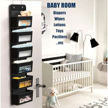 Simple Houseware 6 Pocket Over Door Organizer for Easy Storage