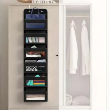 Simple Houseware 6 Pocket Over Door Organizer for Easy Storage