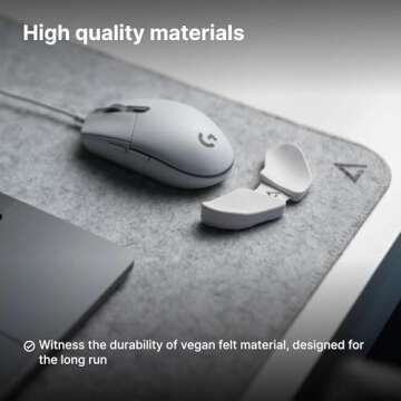 DELTAHUB - Minimalistic Felt Desk Protective Pad, Anti-Fray, Anti-Slip, Easy to Clean, Easy Glide, Long Lasting, Sleek Design, Comfortable, Resistant, Desk Mat, PC, Mac, Laptop - Medium (12x35inch)