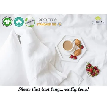 Tissaj Organic Cotton Queen Sheets - Luxury Eco Bedding Set