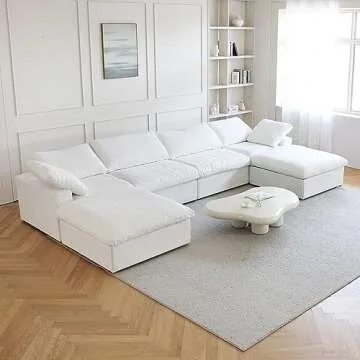 Comfortable U-Shaped Cloud Couch with Removable Covers