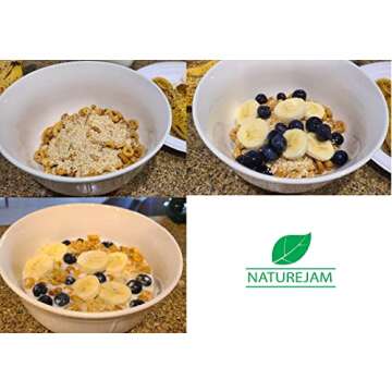 NatureJam RAW UnCooked Wheat Germ 5 Pounds Bulk Bag-Heat Sealed for Freshness.