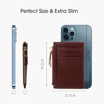 Chic DONNAIN Woven Sheepskin Card Holder for Women