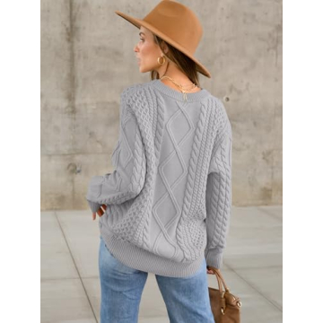 Stylish Oversized Cable Knit Sweater for Women by ANRABESS