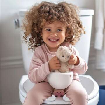 Funbliss Portable Potty Training Seat Foldable & Secure Toilet Seat for Toddlers Travel Friendly Des...