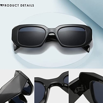 Trendy Rectangle Sunglasses for Women - 90s Retro Style