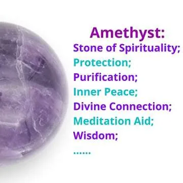 Nature Wonders Crystal Ball Sphere Amethyst (Deep Violet) 7 Spheres 1”, 24-26mm for Reiki, Energy Healing, Meditation, Palm Stones, TouchStones