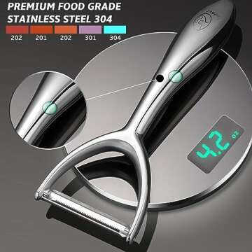 Vegetable Peeler with Ergonomic Design and Stainless Steel Blade