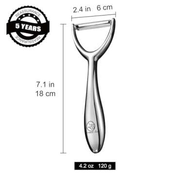 Vegetable Peeler with Ergonomic Design and Stainless Steel Blade