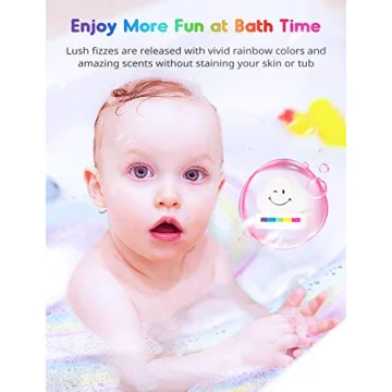 Rainbow Bath Bombs Gift Set, Ribivaul XXXL Size 6.5oz Handmade Bath Bombs with Natural Ingredients, Cloud Bath Bomb with Rich Bubbles for Kids/Women, Great Gift Idea for Mother's Day, Birthday