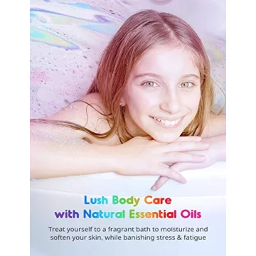 Rainbow Bath Bombs Gift Set, Ribivaul XXXL Size 6.5oz Handmade Bath Bombs with Natural Ingredients, Cloud Bath Bomb with Rich Bubbles for Kids/Women, Great Gift Idea for Mother's Day, Birthday