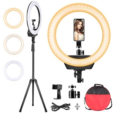 ZOMEi 80-inch Dimmable Bi-Color Ring Light for Photography