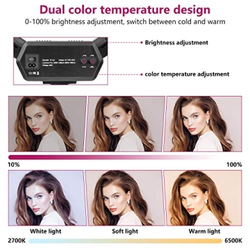 ZOMEi 80-inch Dimmable Bi-Color Ring Light for Photography