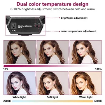 ZOMEi 80-inch Dimmable Bi-Color Ring Light for Photography