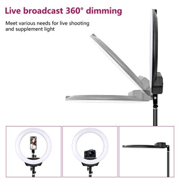 ZOMEi 80-inch Dimmable Bi-Color Ring Light for Photography