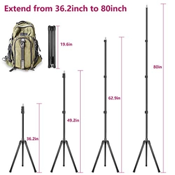 ZOMEi 80-inch Dimmable Bi-Color Ring Light for Photography