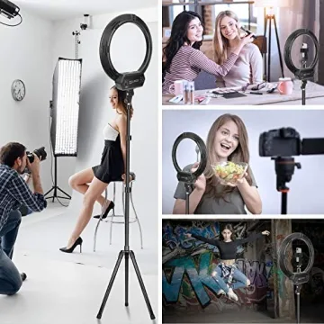 ZOMEi 80-inch Dimmable Bi-Color Ring Light for Photography