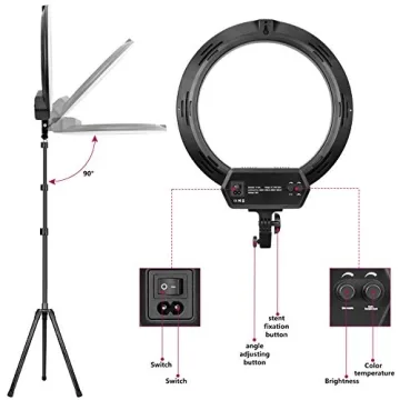 ZOMEi 80-inch Dimmable Bi-Color Ring Light for Photography