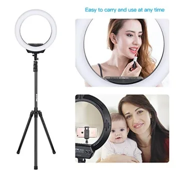 ZOMEi 80-inch Dimmable Bi-Color Ring Light for Photography