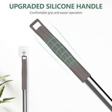 SetSail Extra-Long Dusters with Extension Pole 100-inch for Cleaning, Bendable Microfiber Head Washable Ceiling Fan Duster for High Ceilings, Furniture