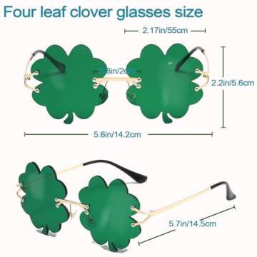 Starrio St. Patrick’s Day Irish Shamrock Sunglasses - Celebrate with Style!