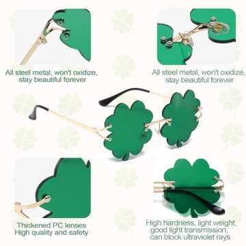 Starrio Shamrock Sunglasses for St. Patrick's Day Fun