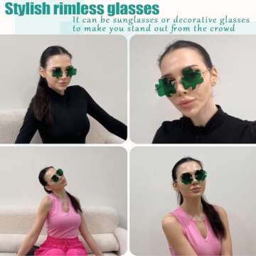 Starrio Shamrock Sunglasses for St. Patrick's Day Fun