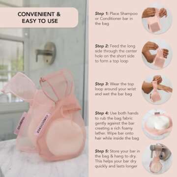 Kitsch Bar Soap Saver Bag – Recycled Mesh Beauty Bar Pouch for Body Wash, Conditioner & Shampoo Bars, Holder to Preserve Soap, Eco-Friendly, Patented Bag – Terracotta