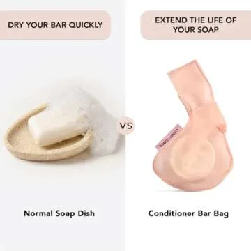 Kitsch Bar Soap Saver Bag – Recycled Mesh Beauty Bar Pouch for Body Wash, Conditioner & Shampoo Bars, Holder to Preserve Soap, Eco-Friendly, Patented Bag – Terracotta