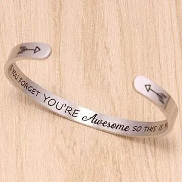 Btysun Bracelets for Women Inspirational Gifts for Women Her Mom Cuff Bracelet Friendship Bracelets Friend Gifts Mantra Thank you Gifts Jewelry