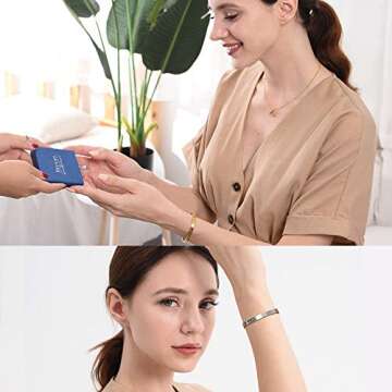 Btysun Bracelets for Women Inspirational Gifts for Women Her Mom Cuff Bracelet Friendship Bracelets Friend Gifts Mantra Thank you Gifts Jewelry