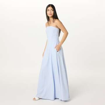 Stylish Carlota Strapless Linen Maxi Dress for Women