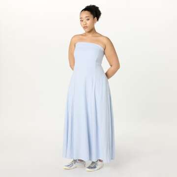 Stylish Carlota Strapless Linen Maxi Dress for Women