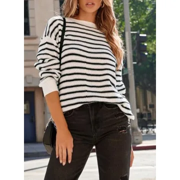 Dokotoo Oversized Crewneck Sweater for Women Fashion