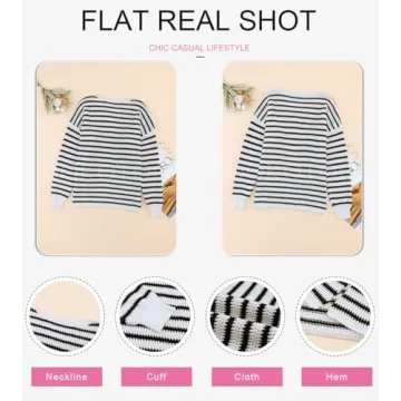 Dokotoo Oversized Crewneck Sweater for Women Fashion