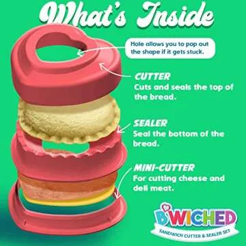 Fun Sandwich Cutter and Sealer for Kids Lunches