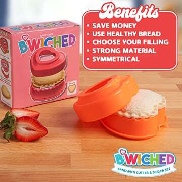 Fun Sandwich Cutter and Sealer for Kids Lunches