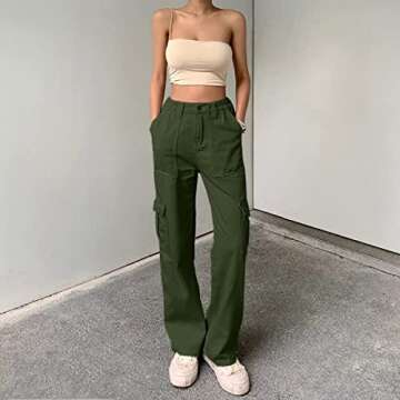 Y2k Low Waisted Jeans for Women Aesthetic Vintage Baggy Pants Wide Leg Casual Trousers 2022 Trendy E-Girl Clothes Small