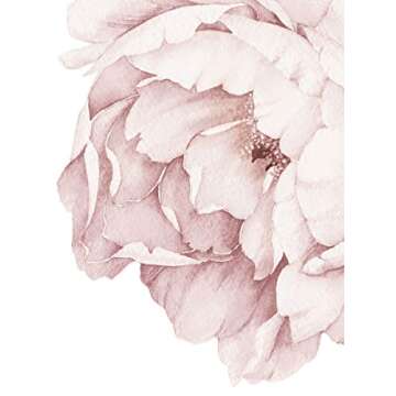 Peony Flowers Peel and Stick Wall Stickers - Reusable Décor