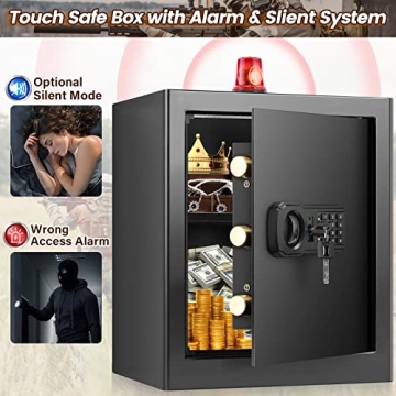 Large Fireproof Safe with A4 Document Bag for Home Use