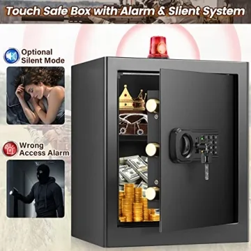 Large Fireproof Safe with A4 Document Bag for Home Use