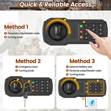 Large Fireproof Safe with A4 Document Bag for Home Use