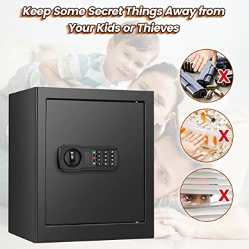Large Fireproof Safe with A4 Document Bag for Home Use