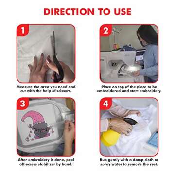 Superpunch Wash-Away Water Soluble Stabilizer for Embroidery - 9 inch x 10 Yard Roll, Fabric Stabilizer, Embroidery Backing & Cut Away Stabilizers - SuperStable Machine & Hand Sewing - Made in USA