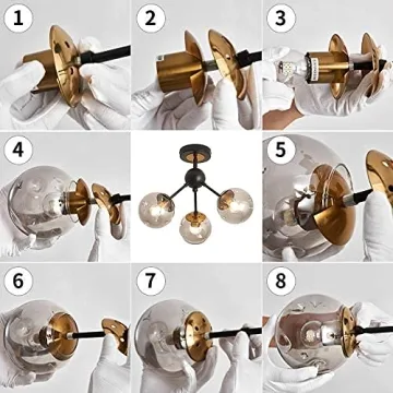 Elegant 3-Light Black Chandelier for Modern Spaces